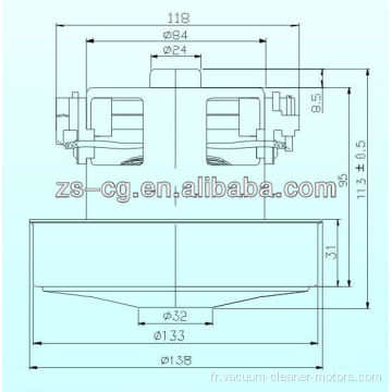 Moteur 1400w pour aspirateur